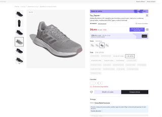 Zapatilla Adidas Runfalcon 2.0 Hombre por 18,82€