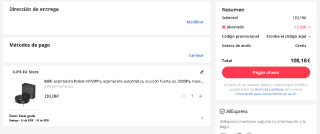 ILIFE-aspiradora Robot V9Pro con autovaciado, aplicación/Control Alexa por 108,18€