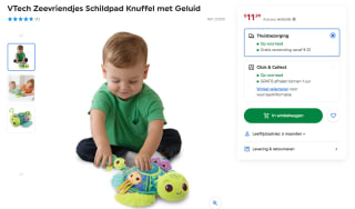 VTech Zeevriendjes Schildpad Knuffel met Geluid voor €11,99 bij SmythsToys