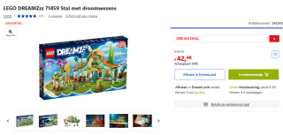 LEGO DREAMZzz Stal met droomwezens (71459) voor €42,48 bij Dreamland