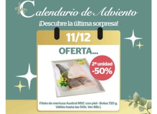 -50% Dto 2nd UD Filete de merluza Austral MSC con piel Bolsa 720 g