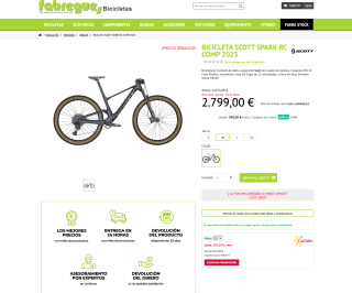 Bicicleta Scott Spark Rc Comp 2023 por solo 2,799€