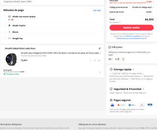 Amazfit GTR 3 negro a tan solo 64,39€