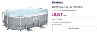 Bestway Power Steel zwembad set ovaal voor €219 bij Hornbach