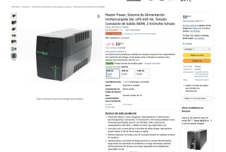 SAI Master Power 650VA / 360W Protege tu PC o servidor hasta 30 min por 30,32€