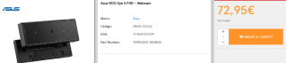 Webcam Asus ROG Eye S FHD por 72.95€