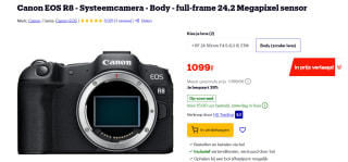 Canon EOS R8 - Systeemcamera - Body voor €1.009 bij Bol