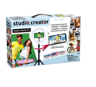 Aro de luz + Soporte - Studio Creator Video Maker Kit, Para niños, Con Pantalla croma por 12€