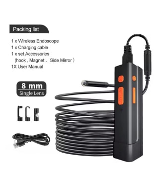 Endoscopio inalámbrico 1080P HD WiFi impermeable IP67 con luz inteligente por solo 13,80€