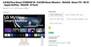 LG 27SR50F-W - LED-monitor voor €149 met Bol select