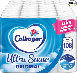 108 rollos Papel Higiénico Colhogar Ultra Suave Original por 22,41€