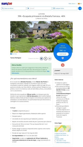 Bretaña francesa noche con -46% de Descuento.