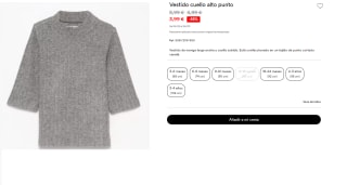 Vestido cuello alto punto para Peques por 3.99€