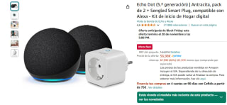 Pack de 2 Echo Dot (5.ª generación, modelo de 2022) por 51,98€