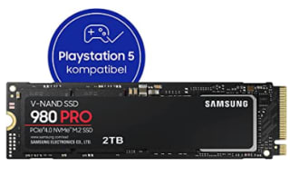 Samsung SSD 980 PRO - Disco duro interno de estado sólido, 2 TB, PCIe Gen 4.0 x4, NVMe, 7000 MB/s, M.2, Color Negro por 145.45€