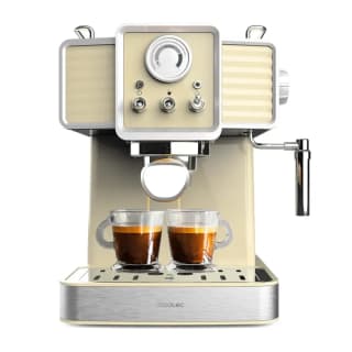 Cecotec Cafetera Express Power Espresso 20 Tradizionale Light Yellow. 1350 W, Espresso y Cappucicno, 20 Bares y Thermoblock, Vaporizador, Manómetro, Diseño Vintage, Capacidad 1,5 Litros por 74.26€ (Cuenta Nueva 62.26€)