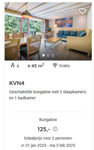 Last minutes vanaf €122 bij Roompot