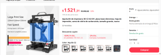 Impresora 3D Aquila x2 + 1 KG de filamento por $1,521.31 en AliExpress