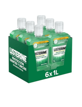 Listerine - Enjuague Bucal Dientes y Encías, 1000 ml Pack de 6