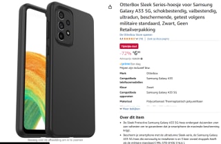 OtterBox React Samsung Galaxy A33 5G voor €6,89 bij Amazon