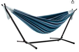 Vivere dubbele katoenen hangmat met hangmattenstandaard voor €60,99