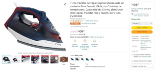 Plancha de Vapor T-FAL Express Steam por $406 | Descuento Amazon