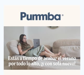 Hasta -25% de Descuento en Sofás desde Pummba.