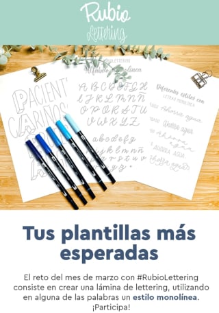 Plantillas de Lettering de Rubio gratis en descarga