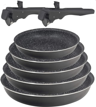 CHOLLAZO Bergner Click & Cook Black Set 5 sartenes 20/22/24/26/28cm por solo 26,75€