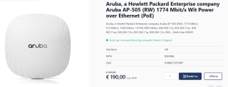 Hewlett Packard Enterprise Aruba AP-505 (RW) voor €229,90 bij Beat-it