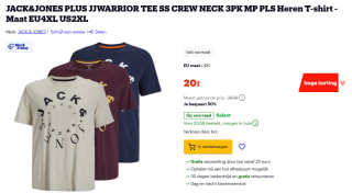 3-Pack Jack and Jones maat 4 XL voor €20 bij Bol