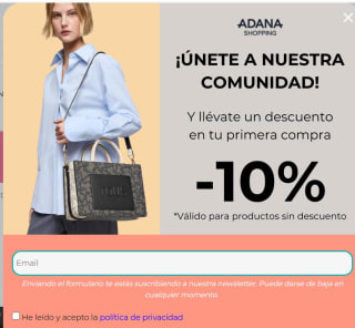 10% de descuento para tu primera compra en Ana Shopping