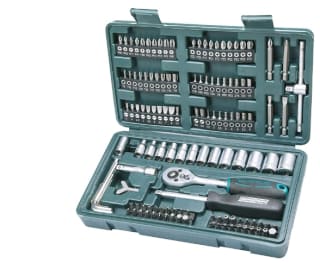 Mannesmann M29166 Maletín juego de llaves de vaso y puntas 130 piezas por 19,99€