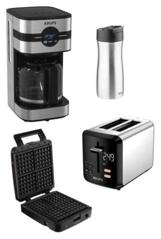 Cafetera Krups + Waflera + Tostador + Vaso por $2,250 en El Palacio de Hierro