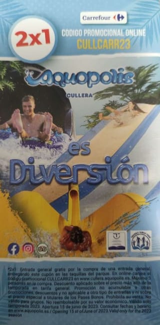 Entrada 2x1 Aquópolis Cullera