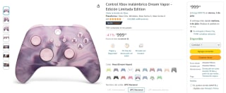 Control Xbox Dream Vapor Edición Limitada por $999 en Amazon