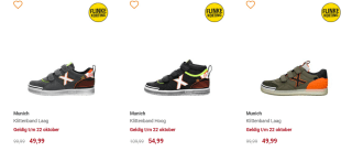 Tot 50% korting op merkschoenen van bv Fila, Munich en meer tijdens de Schuurman Schoenen sale