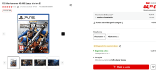 Videojuego Warhammer 40.000 Space Marine II PS5 por 38,25€