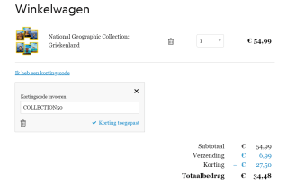 50% korting op de Collection varianten bij Natgeoshop