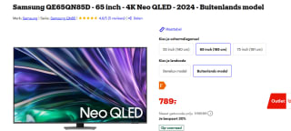 Samsung NEO QE65QN85DBT 65" Smart TV (2024) voor €789 bij Bol