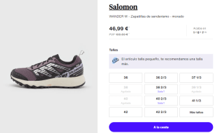 Zapatillas de Trekking para Mujer Salomon WANDER por 46.99€