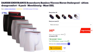 6-Pack DANISH ENDURANCE Boxershorts Bamboe Viscose voor €35,95 bij Bol