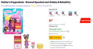 Gabby's Poppenhuis - Knutsel Speelset met Gabby & Babykitty voor €2,99 bij Bol.com