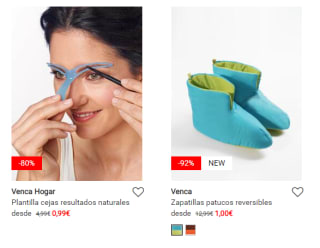 Descuento de hasta -80% en el outlet de Venca y portes gratis con compras +20€