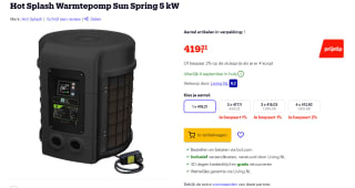 Hot Splash Zwembad Warmtepomp Sun Spring 5 kW voor €220 bij Bol.com