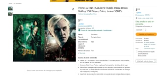 Puzzle scratch Draco Malfoy 150 piezas por 5€ (preventa)