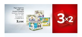3×2 y más Ofertas papel higiénico, de cocina y más desde Carrefour .