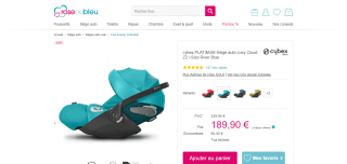 Siège-Auto Cybex Cloud Z2 i-Size - River Blue à 189,90€