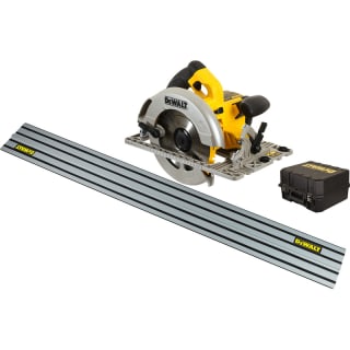 Scie circulaire Dewalt DWE576K-QS + rail de guidage 1600W Ø190mm à 199,95€