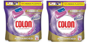 2 Paquetes de COLON Detergente Advanced Todo en 1 Detergente en cápsulas poder quitamanchas ropa blanca y de color 32 uds por 13.78€